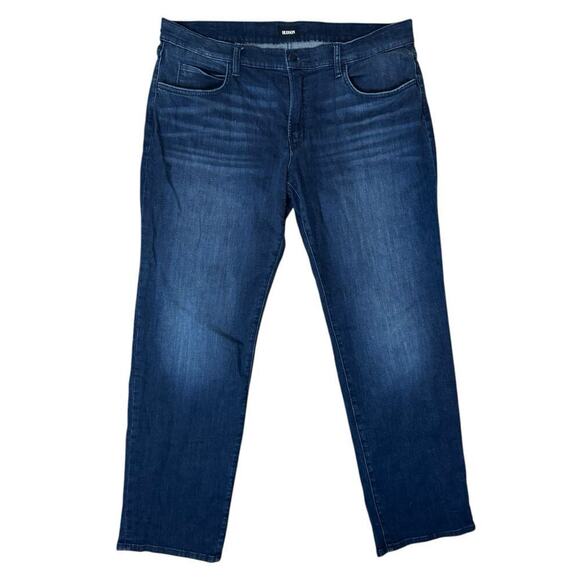 Hudson Byron Relaxed Straight Leg Jeans Men’s 38X31.5 Dark Wash Designer - Picture 1 of 10